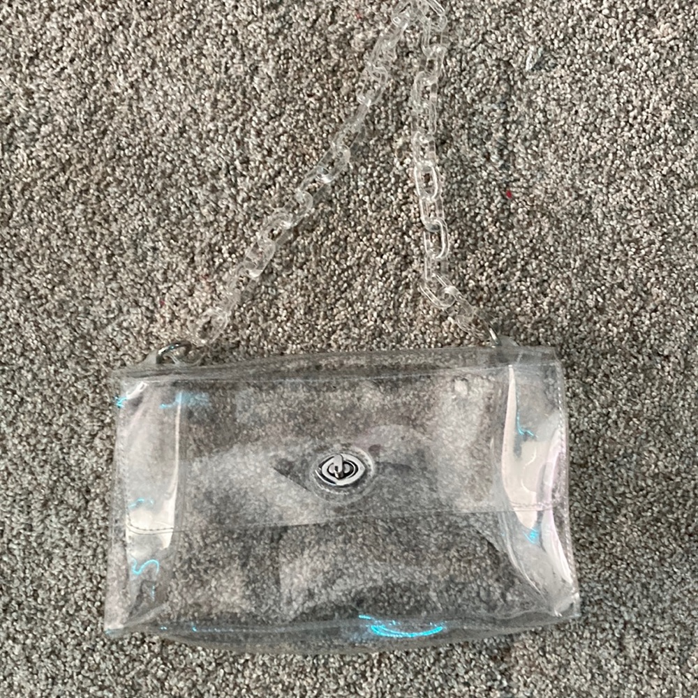clear chain purse